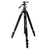 SLIK PRO 700SVH Aluminum Tripod with SVH-501 Compact Fluid Video Head for Mirrorless/DSLR Sony Nikon Canon Fuji Cameras and More - Black (613-352)