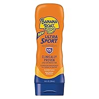 Banana Boat Sport Ultra SPF 15 Sunscreen Lotion, 8oz | Banana Boat Sunscreen SPF 15 Lotion, Oxybenzone Free Sunscreen, Sunblock Lotion Sunscreen, Banana Boat Lotion SPF 15, 8oz