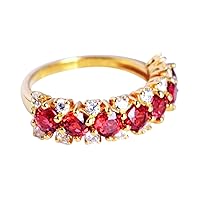 Garnet Gemstone 925 Sterling Silver Ring Gorgeous Designer Jewellery For Girls