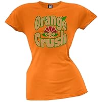 Orange Crush - Floral Slice Logo Juniors T-Shirt
