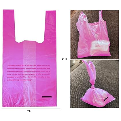 Baby Diaper Disposable Bags (500 Count) Fresh Lavender Scent Easy Tie Handles Scented Diaper Sack Disposable Dog Poop Waste Bags Cat Litter Clump & Poop Bags (500 Bags)