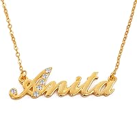 Name Necklace Anita - 18K Gold Plated - Personalized Name Necklace - Customized Jewelry for Women - Personalized Jewelry - Custom Name Necklace - Name Pendant Anita