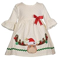 Bonnie Jean Baby Girl's Holiday Christmas Dress - Smocked Dress for Baby and Toddler and Little Girls