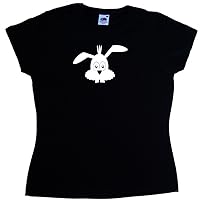 Easter Bunny Black Ladies T-Shirt
