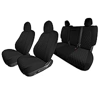 Custom Fit Seat Covers for Tesla Model Y Neoprene Water Resistant Automotive Seat Covers - Full Set Black
