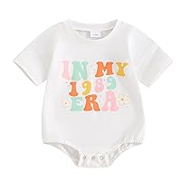 Newborn Baby Boy Girl Summer Clothes T Shirt Bubble Romper Short Sleeve Crewneck Oversized Bodysuit Jumpsuit Clothes
