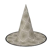 Mqgmzpetoskey Stone Print Enchantingly Halloween Witch Hat Cute Foldable Pointed Novelty Witch Hat Kids Adults