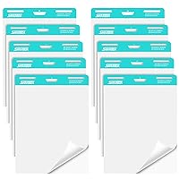 Sticky Easel Pad, 25 in x 30 in,Flip Chart Paper, Chart Paper for Teachers, Large Self-Stick Easel Paper,Super Sticky & Bleed-Resistant,30 Sheets/Pad,10 Pads