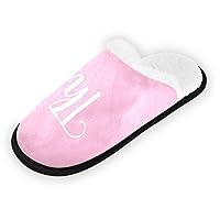 Light Pink Bride Slippers for Wedding Day Bridesmaid Slippers House Shoes Slippers for Women Travel Slippers with Fuzzy Fleece Lining for Hotel Outdoor Indoor