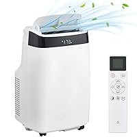 Portable Air Conditioner with Remote Control, 10000 BTU Portable AC for Room, Dorm, Office with Drying, Fan, Sleep Mode, 3 Speeds, 24H Timer Function, Cools Room up to 450 Sq. ft