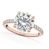 Allurez 18k Gold (2.21ct) Round Diamond Engagement Ring