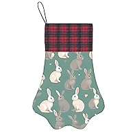 Festive Dog Christmas Stocking - Hanging Design, Cute Paw Shape, Perfect for Gifts and Party Decorations Rabbit Backgrounds