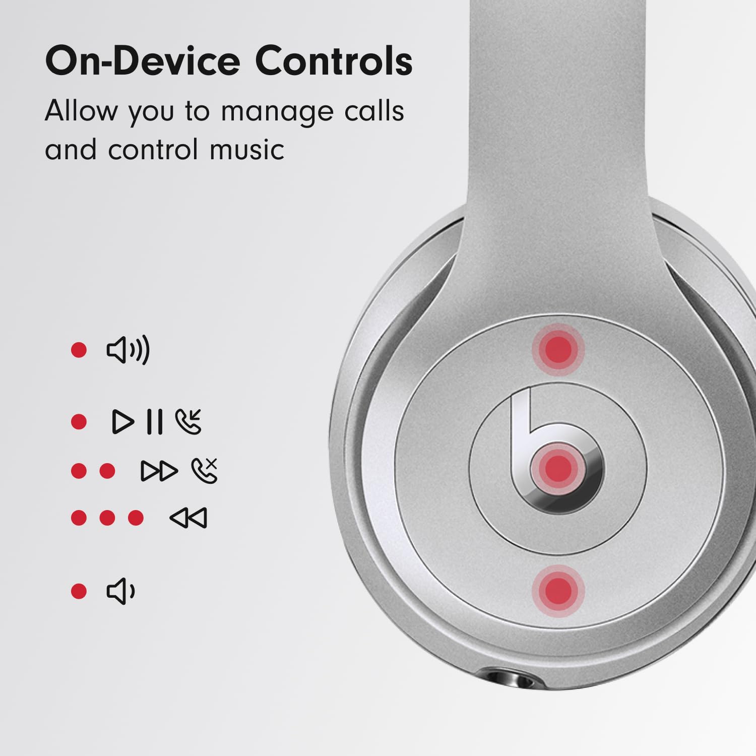 Beats Solo3 Wireless in Silver with Apple 12W USB Power Adapter