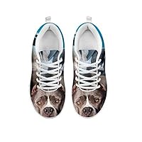 Artist Unknown Cool Pitbull Dog Print Men's Casual Sneakers