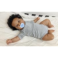 Lifelike Reborn Baby Dolls Boy Black 24 inch Toddler Reborn Baby Doll Soft Silicone Weighted Body Realistic African American Babies Bebes Reborn Toys