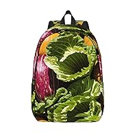 Various Vegetables Backpack Lightweight Casual Backpack Multipurpose Canvas Backpack With Laptop Compartmen
