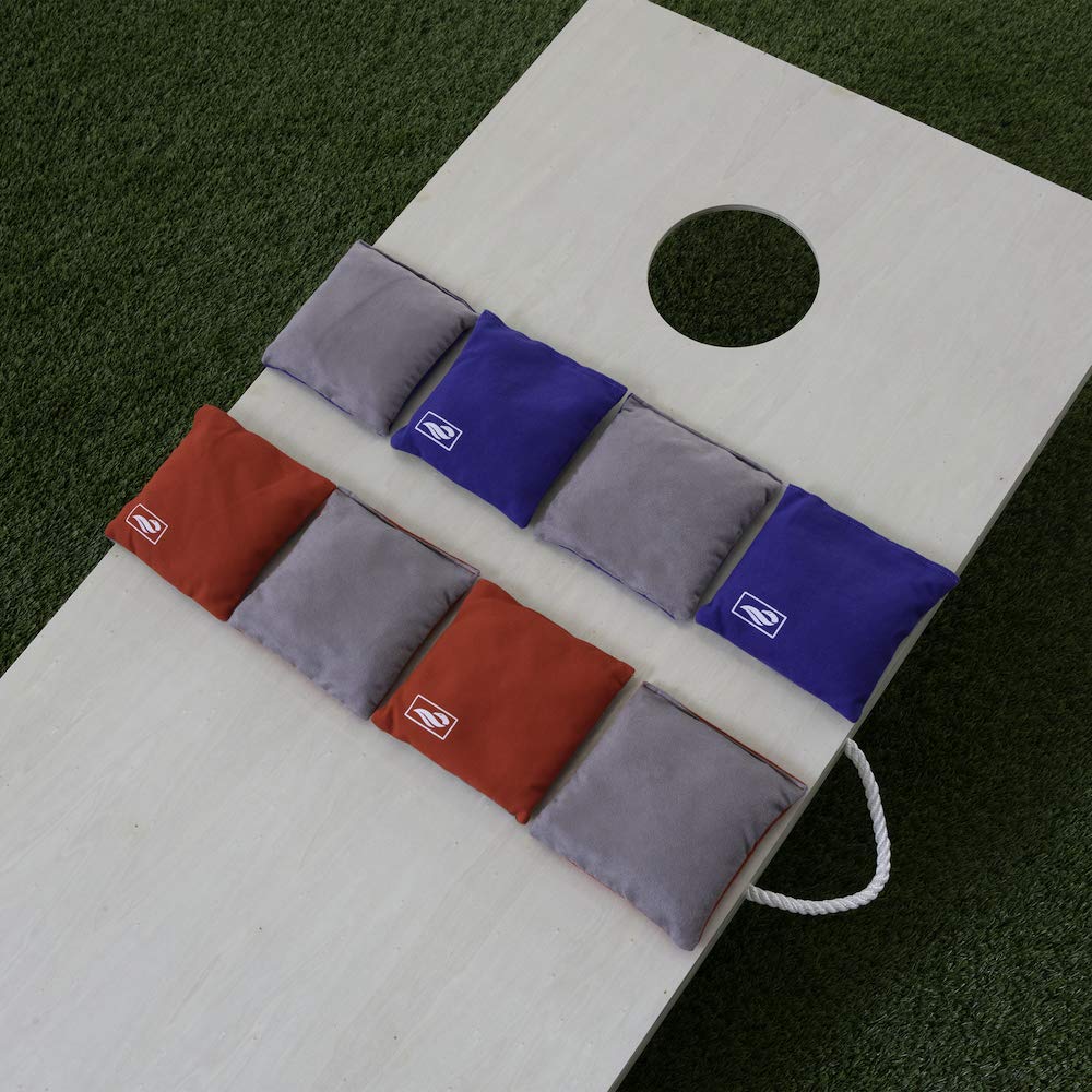 Triumph Sports Cornhole Bags - 8 Pack with Carrying Case - Multiple Styles Available