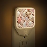 LED Night Light Plug in Shell Starfish Ocean, Motion Sensor and Dusk to Dawn Sensor, 1.5W Plug in Night Light, Dimmable Night Lights for Adults Kids Room Bedroom Bathroom Hallway Stairs Kitchen,B17