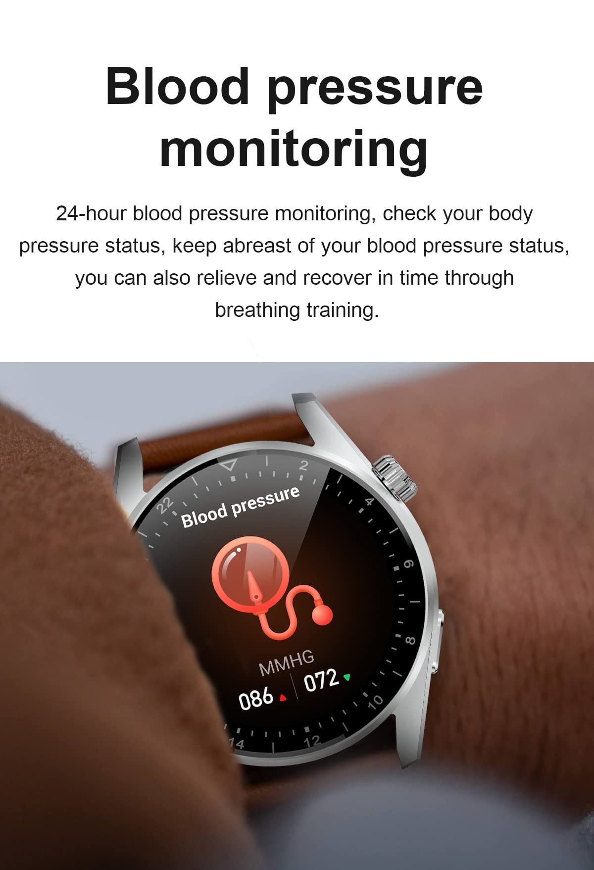 HANDA HK3 Pro Smart Watch for Men Women, Fitness Tracker Smartwatch with Heart Rate Blood Pressure Sleep Monitor Pedometer Bluetooth Call IP68 Waterproof Activity Tracker (Black Silicone)