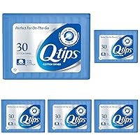 Q-tips Swabs Travel Pack,30 Count, Pack of 5 blue