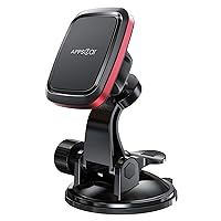 APPS2Car Magnetic Car Phone Mount with Adjustable Arm & 6 Strong Magnets Universal Dashboard Windshield Cell Phone Holder Compatible with iPhone 13 Pro 12 Pro Xs XS Max XR, Samsung S10 S9 and More