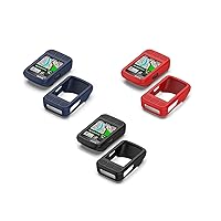 Silicone Protective Cases Compatible with Wahoo ELEMNT Bolt V2 (WFCC5) GPS Cycling/Bike Computer Frame Protector Covers (Black&Navy&Red)