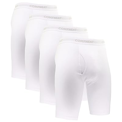 Mua Comfneat Men's 9 Long Leg Cotton Boxer Briefs Stretchy Comfy Underwear  4-Pack trên  Mỹ chính hãng 2024