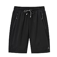 Men's Sweat Shorts with Zipper Pocket, Breathable Mesh Workout Shorts Quick Drying Gym Shorts Fitness Running Short