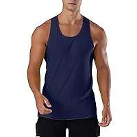 Mens Quick Dry Tank Tops Casual Slim Fit Sleeveless Summer Beach Swim Shirts Bodybuilding Fitness Gym Tank Shirts