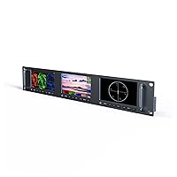 LILLIPUT RM-503S 3 X 5 inch Full HD 2RU Rack Mount Monitor 1920x1080 HDMI 2.0, 3G-SDI Input and Output with Waveform and Vector Functions LILLIPUT RM-503S 3 X 5 inch Full HD 2RU Rack Mount Monitor 1920x1080 HDMI 2.0, 3G-SDI Input and Output with Waveform and Vector Functions