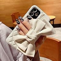 Classic Leather Bow Wristband Holder Soft Case for iPhone 12 13 11 Pro MAX XS XR X 7 8 Plus Back Cover,for iPhone 11Pro max,White