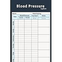 Blood Pressure Log Book: Simple Daily Blood Pressure Log | Record & Monitor Blood Pressure at Home | 110 Pages (6