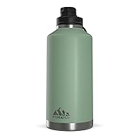 72 oz Large Insulated Water Bottle, Leak Proof Water Bottle for Hot & Cold Liquid, 72oz Water Bottles, Water Jug, Stainless Steel (Sage)