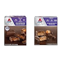Atkins Endulge Milk Chocolate Caramel Squares 48 Count & Chocolate Caramel Mousse Bars 5 Count Bundle