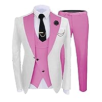 Mens Tuxedo Suit Blazer 3 Piece Slim Fit Suit Set Two Color Jacket Tuxedo Tailcoat Business Coats