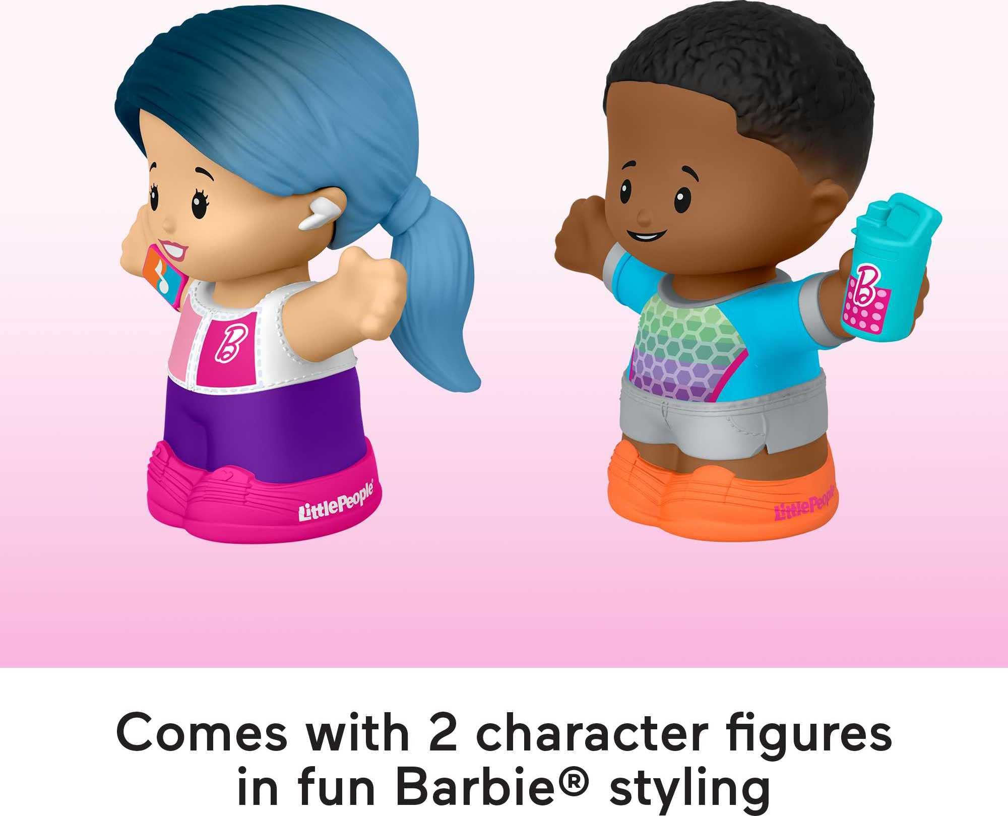 Little People Barbie Toddler Toys Wellness Figure Pack, 2 Characters for Pretend Play Ages 18+ Months