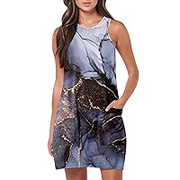 COTECRAM Summer Beach Dresses for Women 2024 Vacation Casual Sleeveless Floral Print Sundress Cover Ups Fashion Tank Dress