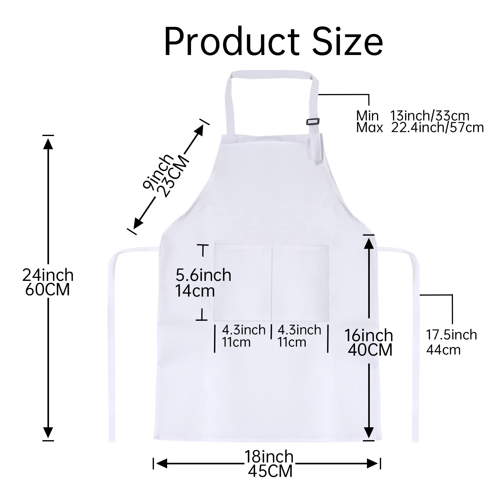 15 Pcs Kids Aprons with 2 Pockets for Boys and Girls Adjustable Kitchen Painting Aprons Bulk for Children 6-13