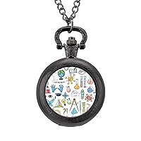 Science Or Chemistry Elements Pocket Watches for Men with Chain Digital Vintage Mechanical Pocket Watch