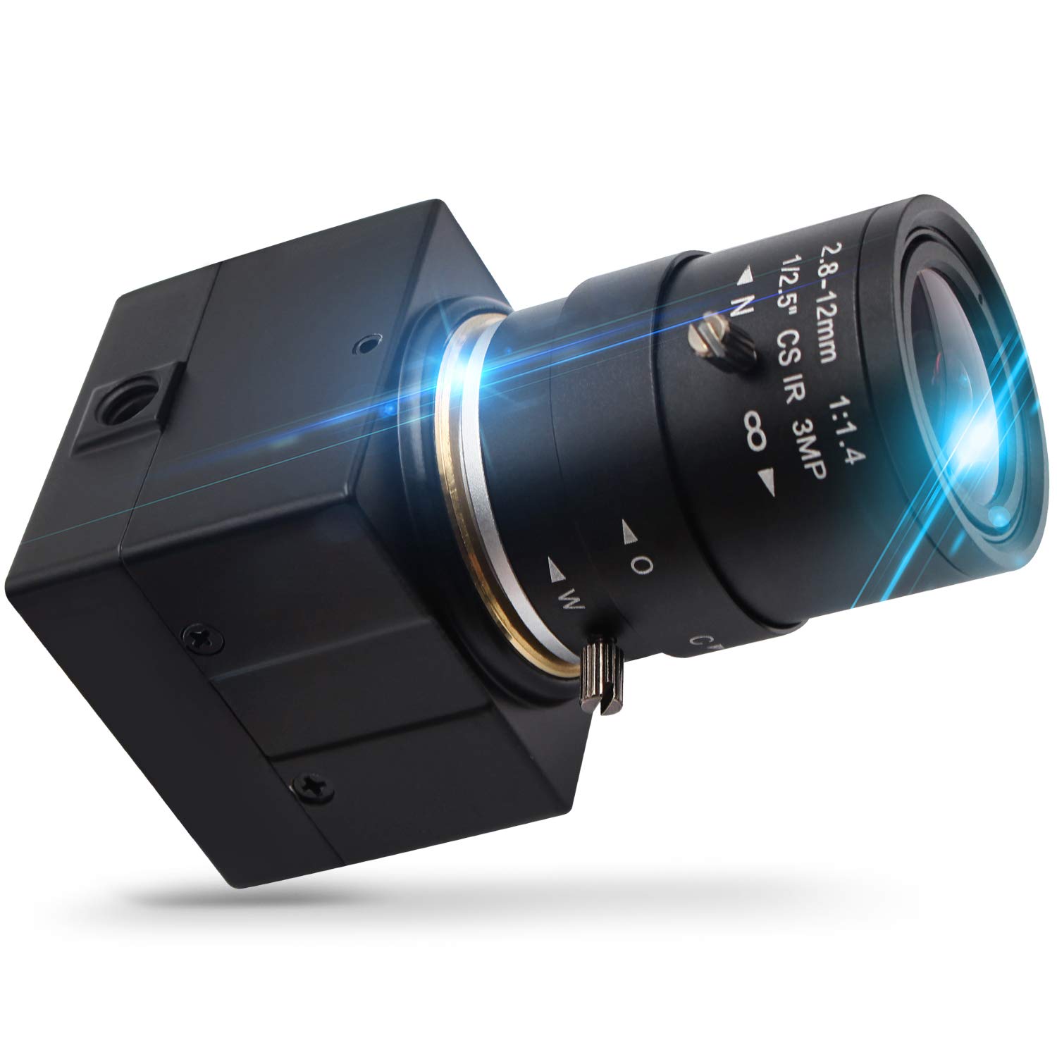 2.8-12mm Varifocal Lens Webcam 5MP USB Camera HD 2592X1944 15fps USB with Camera Aptina Sensor Webcamera with Aluminum Mini Case, Conference Camera...