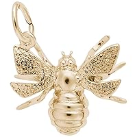 Rembrandt Charms Bumblebee Charm, 10K Yellow Gold