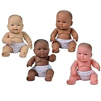 Huggable Multi-Cultural Baby Dolls for Kids, Set of 4