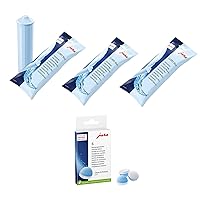 3x Replacement Blue Water Filter Cartridges for Jura Claris Filter+2-phase cleaning tablets of 6 pack