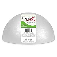 FloraCraft SmoothFoam Half Ball 2.2 Inch x 4.5 Inch White