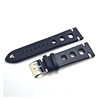 YANLITIAN Classic Handmade Three-hole Breathable Retro Soft Leather Watchbands Strap 18mm 20mm 22mm 24mm Compatible With Men Suit