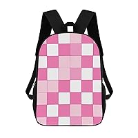 Checkered Plaid Pattern 17 Inch Backpack Adjustable Strap Laptop Backpack Double Shoulder Bags Purse for Hiking Travel Work