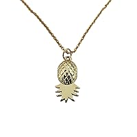 Upside Down Pineapple Necklace, Rose Gold, Gold, Silver, Pineapple Jewelry, Dainty, Women