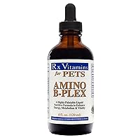 Rx Vitamins Amino B Plex for Pets - B Vitamin Complex Plus Amino Acids for Dogs & Cats - Vitamin Supplements for Dogs' & Cats' Total Body Support - 4 oz