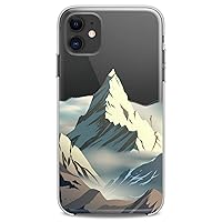 TPU Case Compatible for iPhone 13 Pro Iceland Mountains Flexible Silicone Winter Print Design Cool Slim fit Soft Cute Snow Clear Woman Nature Climber