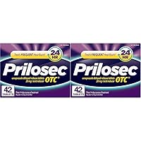 Prilosec OTC, Omeprazole Delayed Release, Acid Reducer, Treats Frequent Heartburn for 24 Hour Relief, 1 Doctor Recommended Brand, 42 Count (Pack of 2)